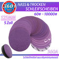 125mm Schleifscheiben Schleifpads Körnung 60-10000 Klett Excenter Nass & Trocken