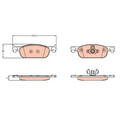 1x ORIGINAL® Trw GDB2157 Bremsbelagsatz, Scheibenbremse Vorne, exkl.