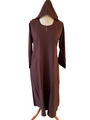 Damen Regular Zoom Premium Pocket Abaya A-Line Kleid Dubai Braun - Größe 58