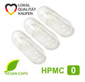 Leerkapseln 100 - 20.000 vegan / vegetarisch HPMC Gr. 0 leere Kapseln Zellulose