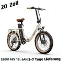 20 Zoll Klapprad Elektrofahrrad für Erwachsene E-Bike Citybike Fat bike fahrrad