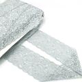 1m elastische Spitzenborte 100x8cm Spitzenband Spitze Lace Polyester Grau 6