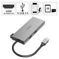 Hama USB-C-Hub 6in1 Multiport Power-Delivery 2x USB-A 1x USB-C 1x HDMI, Micro-SD