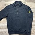 STONE ISLAND Quarter Zip Badge Sweatshirt/Hoodie/Pullover Medium