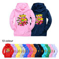 Jungen Mädchen Langarm Taschen Sweatshirt Sweatshirt mit Kapuze HD Hot Stamping