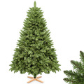 Premium Weihnachtsbaum künstlich 180cm Nordmanntanne, Tannenbaum mit Holzständer