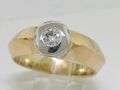 Solitär Brillant Ring 585 Gelbgold 14Kt Gold  1 Brillant 0,22ct Wesselton VVS