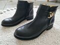 Buffalo Stiefel Gr 37 Neuwertig Schuhe  Stiefeletten Leder Chelsea Schwarz