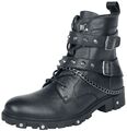 Gothicana by EMP Herren schwarze Boots mit Nieten und Schnallen