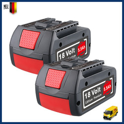 2X Für Bosch BAT610G 18 Volt 5,5Ah 18V Akku Ersatzakku GBA GSR GSB BAT620 BAT618