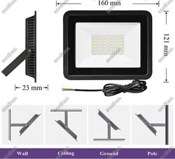 LED Fluter mit Bewegungsmelder 10W/30W/50W/100W Außen Strahler Scheinwerfer IP65