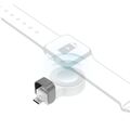 Hama USB-C Ladegerät Wireless kabelloses Ladepad magentisch Apple Watch Weiß