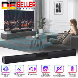 Surround Soundbar 4 Lautsprecher Wireless BT Subwoofer TV Home & Fernbedienung