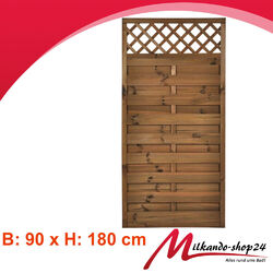 Gartenzaun Sichtschutz Holz Zaun Palisade Lamellenzaun 180-150-90 cm Zaunelement