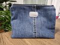 Kosmetiktasche klein UNIKAT handmade Jeans UPCYCLING 