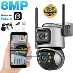 8MP 4K HD FUNK WLAN WIFI IP NETZWERK CAMERA Outdoor AUßEN PTZ ÜBERWACHUNGSKAMERA