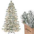 Künstlicher Weihnachtsbaum mit Beleuchtung 180 cm mit 170 LED Tannenbaum Schnee