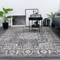 Teppich Wohnzimmer 160 x 230 Kurzflor schönes design grau beige vintage Teppiche