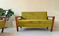 2-Sitzer 2er Sofa im Bauhaus Mid Century 60er Lounge Design Sessel Teak Danish