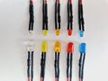 10 Stück LED 5mm 3mm Selbstblinkend 12V Verkabelt Weiß Gelb Orange Rot Blau B4