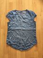 Damen Bluse Shirt Hemd Oberteil Top Gr. XS Hell Blau Weiß edc by Esprit