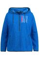 Ulla Popken große Größen Sweatjacke 50+ royalblau Fleece Hoodie Zipptaschen