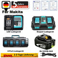 18V Makita Ersatzakku+Ladegerät Original 5,0AH BL1850B BL1860B BL1830 BL1890 LXT