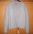 S.Oliver Grobstrick Strickjacke Cardigan 40 M hellgrau Mischgewebe neuw-