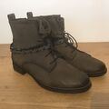 Tamaris Damenschuhe Schnürstiefelette Boots Leder braun Gr. 37 