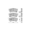 1x ORIGINAL® Metelli 22-0436-0 Bremsbelagsatz, Scheibenbremse Vorne, inkl.