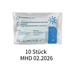 10×SAFECARE MHD 02/2026 Corona, Antigen Laien Schnelltest Selbsttests 1er