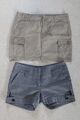 Shorts kurze Hose & Cargorock Minirock Taschen Damen Größe 34 & 36 grau khaki