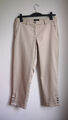 Peter Hahn Damen Hose Chinos Gr. 20/ 40 42 M beige Baumwolle Satin Edel W33 L26