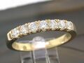 Sale Brillant Band Ring 585 Gelbgold 14Kt Gold   7 Brillanten 0,50ct  Wesselton