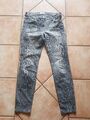 BRAX FEEL GOOD Jeans Gr 38 "MAYA" Stretchjeans Raubtierlook Grau Töne Kurz