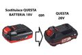 ADATTATORE BATTERIA PARKSIDE X20V PAP vecchia 18V connettori maschio PABS B2-1