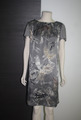 MARC CAIN, Kleid Dress Seidenkleid, "Seide", Gr. N5, 42, PAISLEY PRINT, GRAU