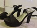 !NEU! Tamaris Sandaletten High Heels 11cm Gr. 37 Sandalen schwarz Leder