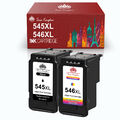 2 Druckerpatronen PG545 CL546 XL für Canon Pixma MG2550 MG2555 MX494 MX495 MX490