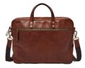 FOSSIL Haskell Double Briefbag Henkeltasche Laptoptasche Tasche Cognac Braun