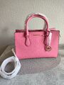 Michael Kors Damen Henkeltasche Marilyn Medium aus Saffianleder Rosa Rose NEU