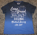 CAMP DAVID ღღ T-Shirt kurzarm ღღ blau mit Farbverlauf & Motivღღ Gr. XXXL ღღ