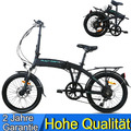 E-Bike Klapprad 20 Zoll Faltbares Elektrofahrrad 9,6Ah 250W Heckmotor, 7-Gang