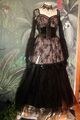 spitzen  mini kleid mittelalter edel gr M gothic mittelalter