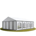 5x8m PVC Partyzelt Bierzelt Zelt Gartenzelt Festzelt Pavillon grau-weiß NEU