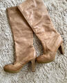 Via Uno Damen Schuhe Stiefel Echtleder Heels Boots Winter Cognac Braun Gr. 37