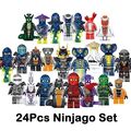 Set mit 24 Ninjago Minifiguren Kai Jay Sensei Wu Meister Bausteine ​​Spielzeug