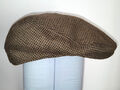 Schiebermütze Herren, Flatcap, braun gemustert, Gr. ca. 59, gebraucht