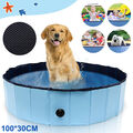 Tragbar Hundebadewanne Swimmingpool PVC Hundepool Faltbar Welpen Planschbecken