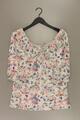 Second Life Fashion Schluppenbluse Bluse für Damen Gr. 44, XL mit Blumenmuster